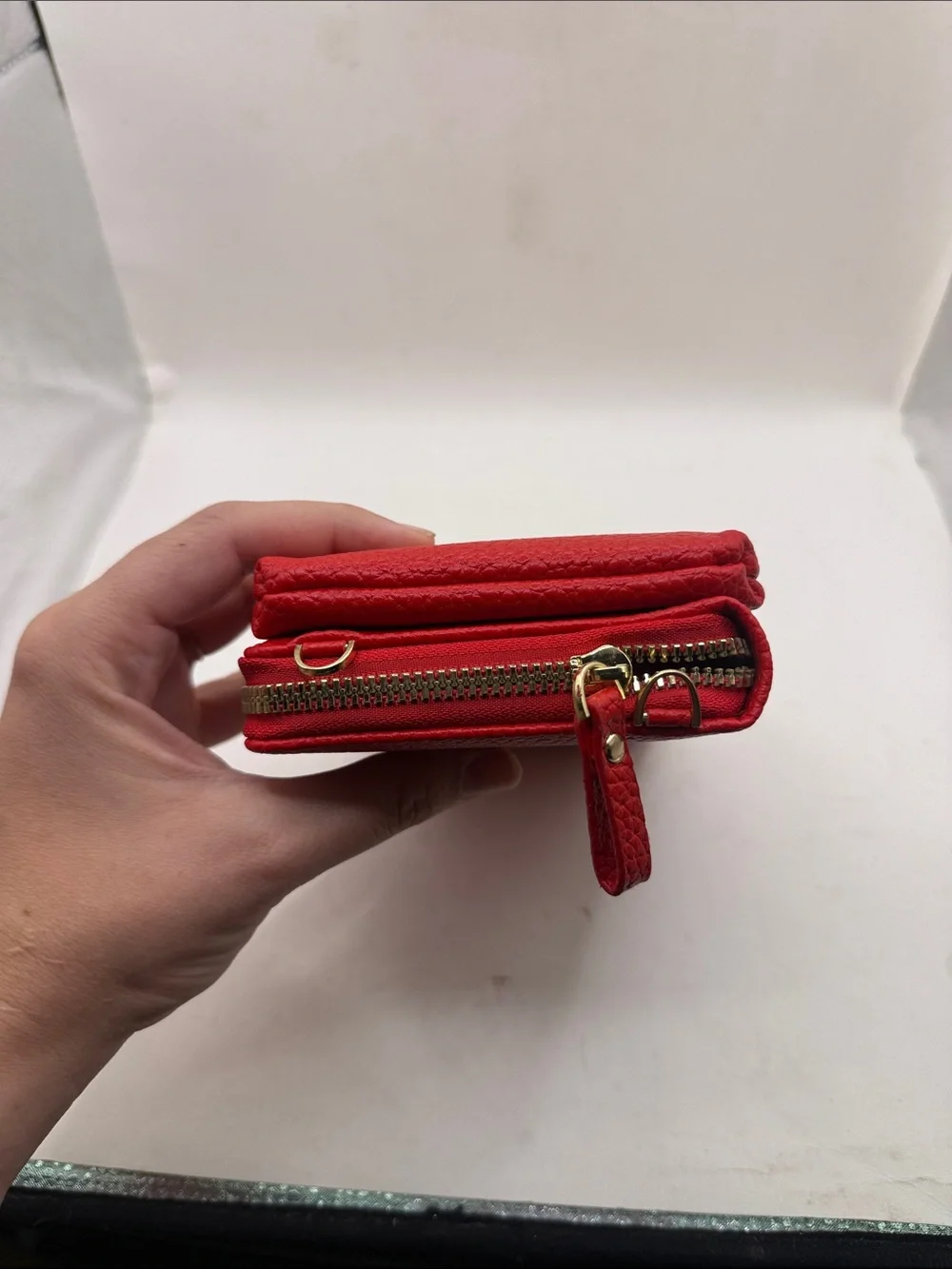 NWOT Carr Ken Crossbody Purse Bag Wallet Clutch Phone Red Kiss Lock Convertible - Picture 13 of 13